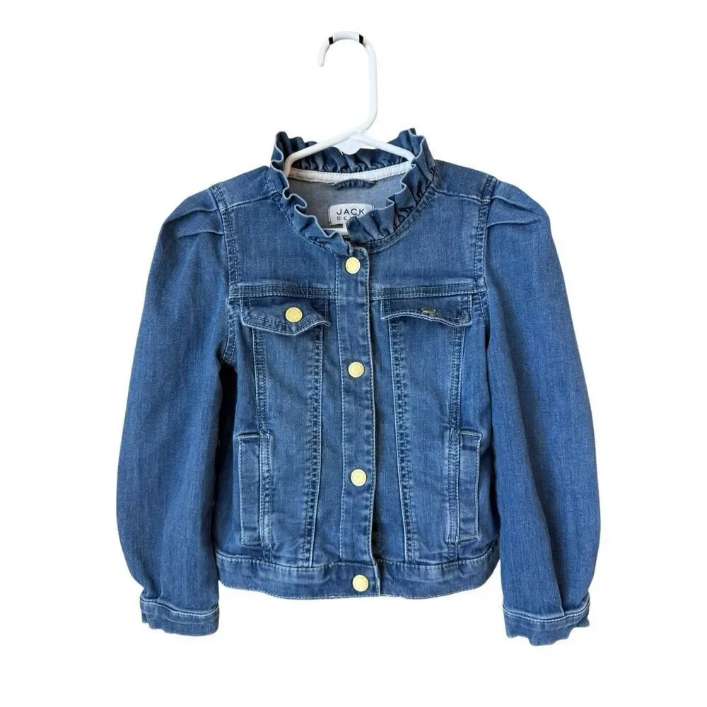 Janie & Jack Denim Puff Sleeve Jacket Size 3-4T Girls